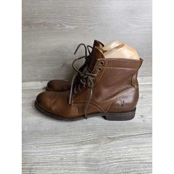 Men\'s Frye Tyler Lace Ankle Boots Shoes Cognac 8.5 main image 4